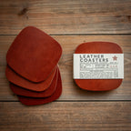 Premium Leather Coasters Set of 4