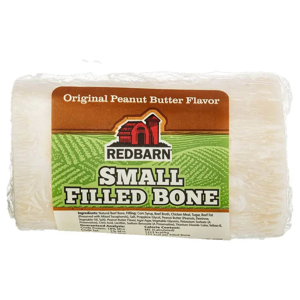 Redbarn Large Peanut Butter Filled Beef Knuckle Bone Dog Chew, 8 oz (Case of 15)