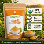 Organic Yellow Mustard Seed Powder – Ground from Whole Seeds