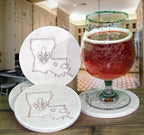 Louisiana Fleur de Lis Drink Coasters
