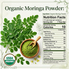Organic Moringa Powder – For Smoothies & Golden Milk