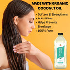 Organic Coconut Oil – USDA Certified Organic Cooking Oil, 34 fl oz