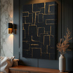 Contemporary Black and Gold Wall Art