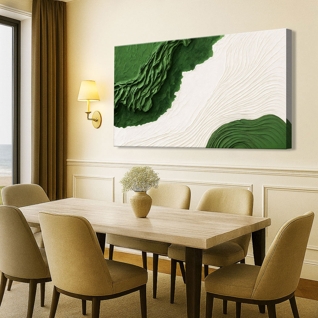 Green Rivers Abstract Wall Art IX