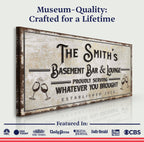 Basement Bar And Lounge Sign X