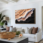 Amber Ocean Waves Wall Art