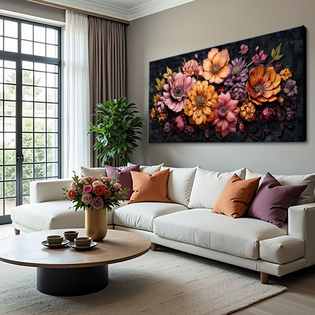 Colorful Floral Realistic Wall Art