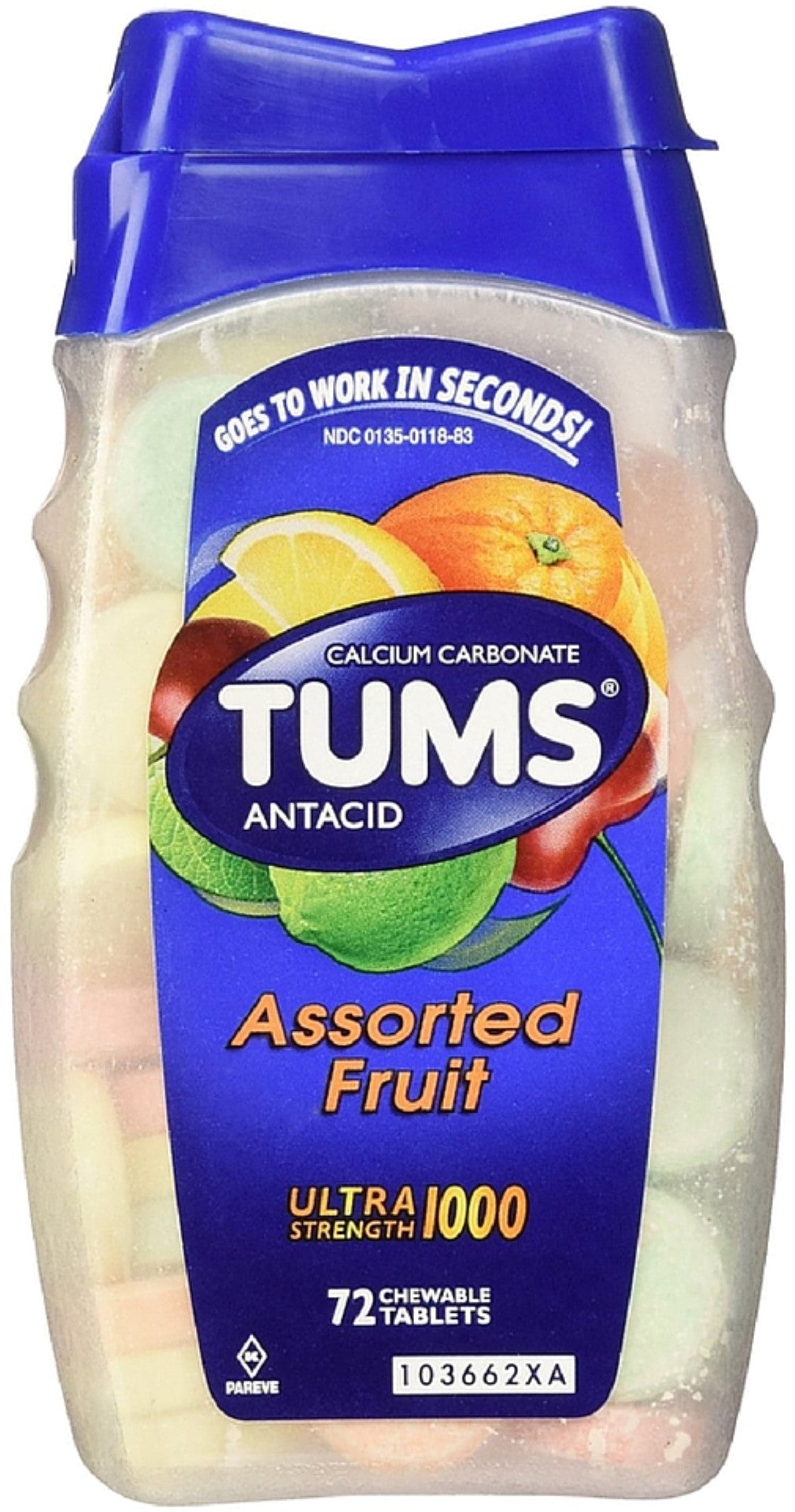 Tums Antacid Ultra Assorted Fruit (Pack of 72)