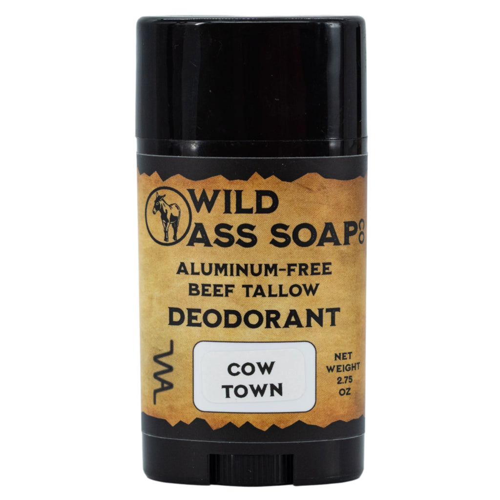 Aluminum-Free Cow Town Beef Tallow Deodorant | 2.75 oz | Wild Ass Soap
