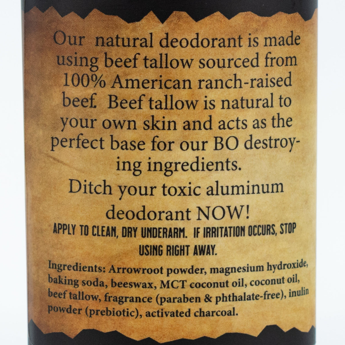 Aluminum-Free Beef Tallow Deodorant Bundle Pack | 2.75 oz Each | Wild Ass Soap
