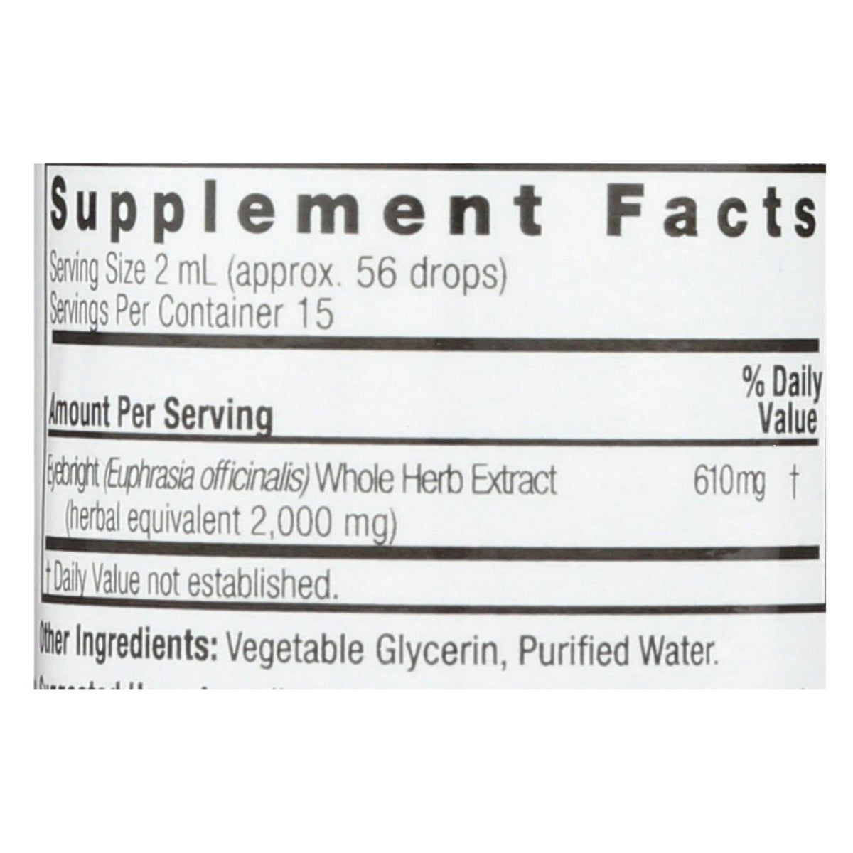 Nature's Answer Eyebright Herb Alcohol-Free (1 Fl Oz)