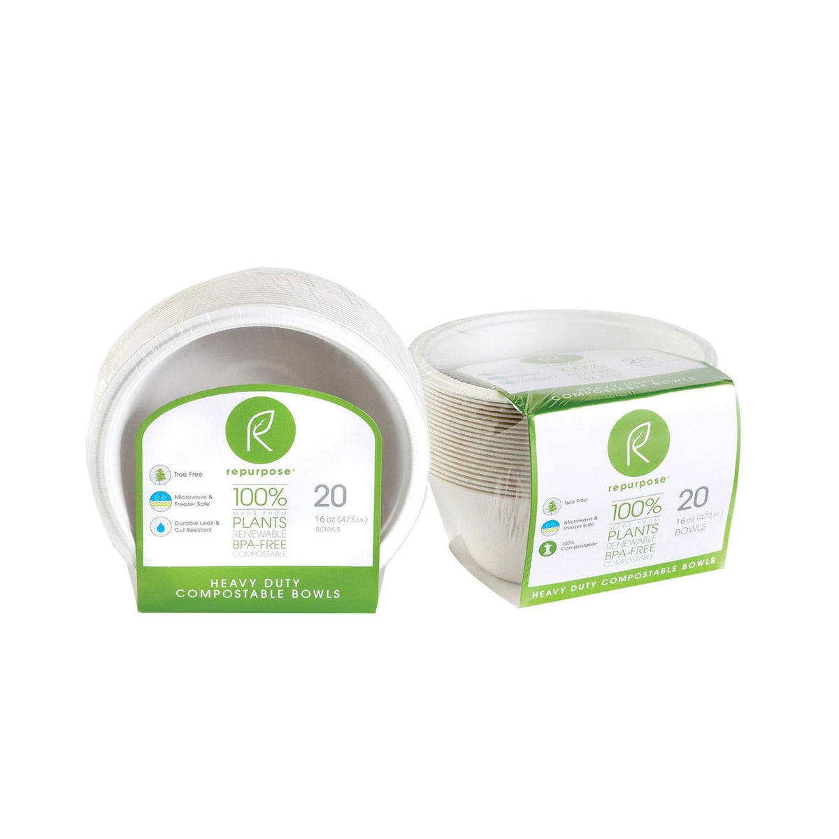 Repurpose Plant-Based Bagasse Bowls, 20 ct (Case of 12)