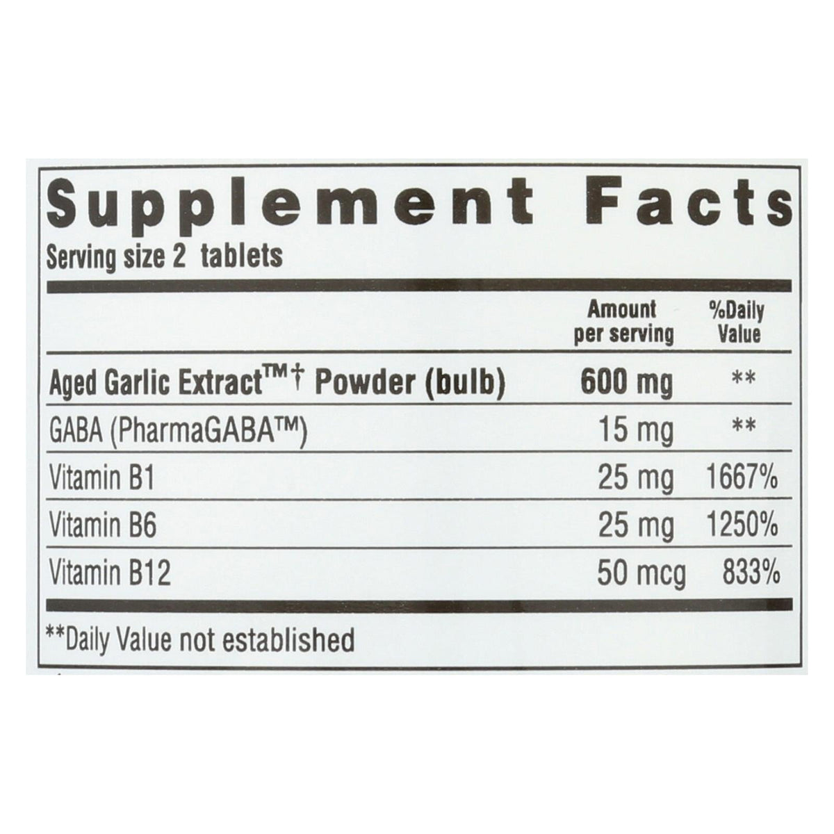 Kyolic Aged Garlic Extract Stress & Fatigue Relief Formula 101 (Pack of 100 Tablets)