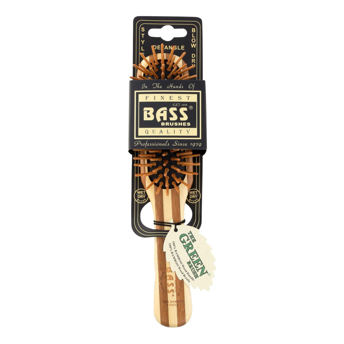Bass Brushes Small Natural Bamboo Pin Brush