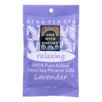 One With Nature Relaxing Lavender Dead Sea Mineral Salt Bath, 2.5 oz (Case of 6)