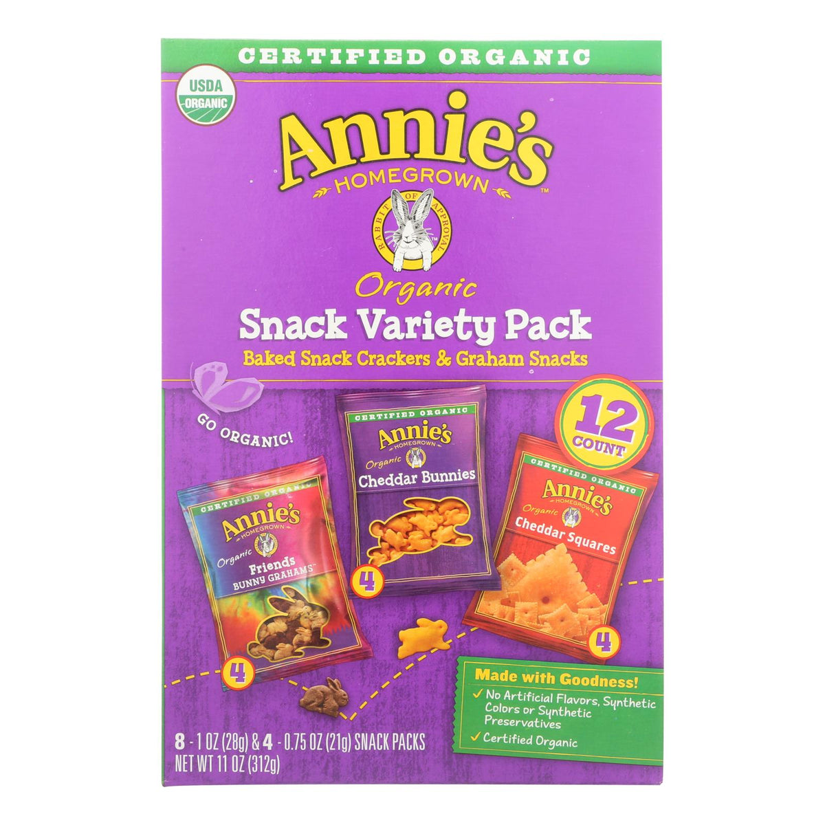 Annie's Organic Variety Snack Pack, 12 ct (Case of 6)