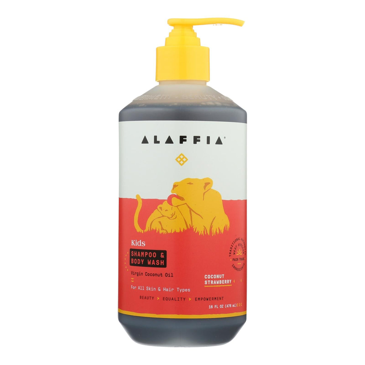 Alaffia Everyday Shampoo & Body Wash, Coconut Strawberry, 16 fl oz