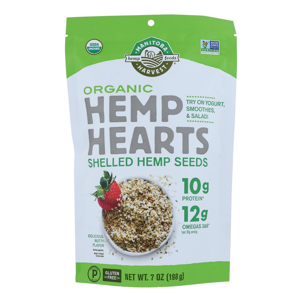 Manitoba Harvest Organic Shelled Hemp Hearts, 7 oz