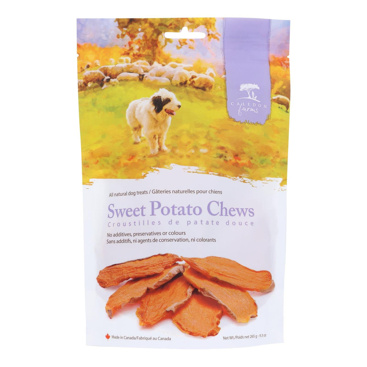 Caledon Farms Sweet Potato Chew Dog Treats, 9.3 oz (Case of 4)