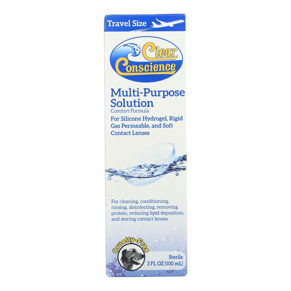 Clear Conscience Multi-Purpose Contact Lens Solution - Travel Size (3 Oz.)