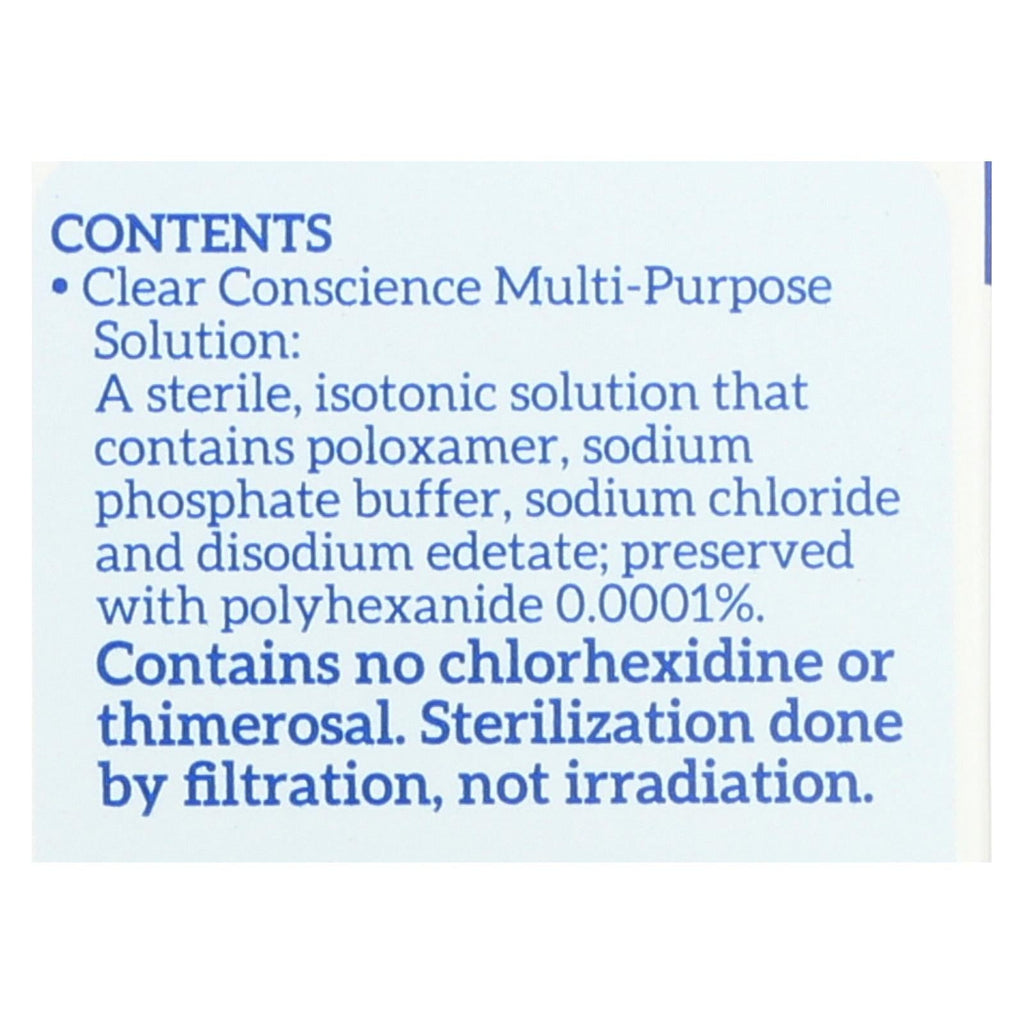 Clear Conscience Multi-Purpose Contact Lens Solution - Travel Size (3 Oz.)