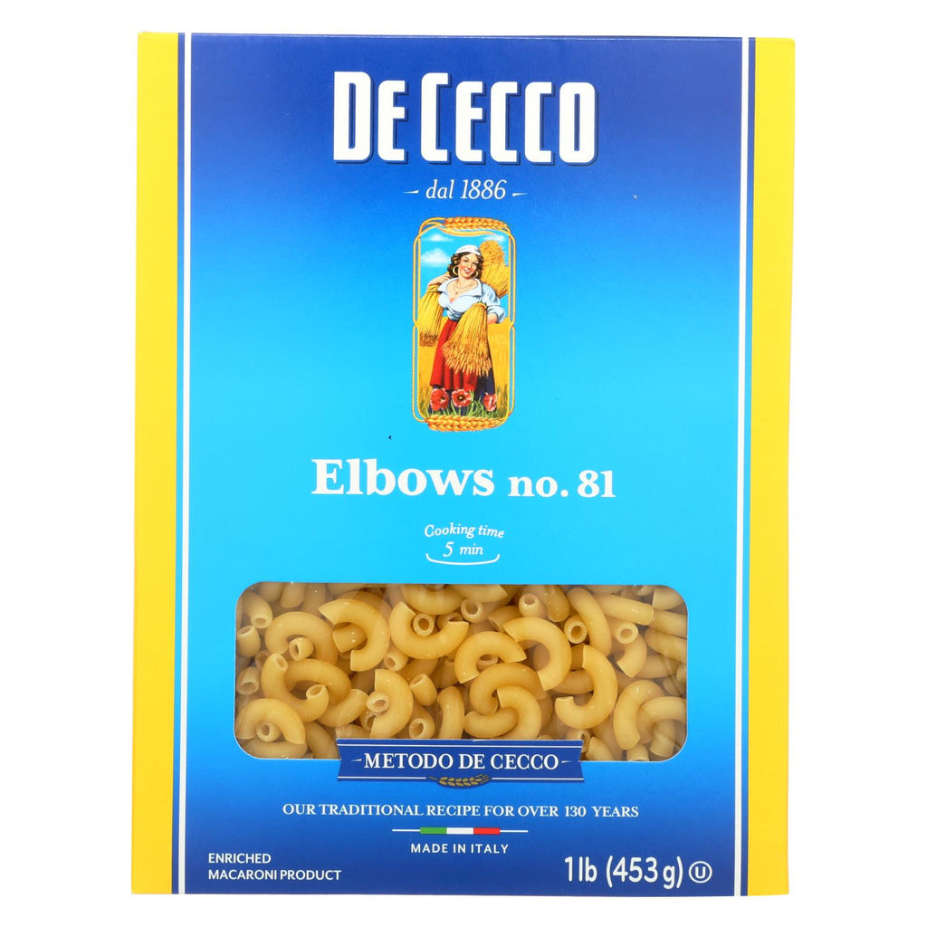De Cecco Elbows Pasta, 16 oz (Case of 20)