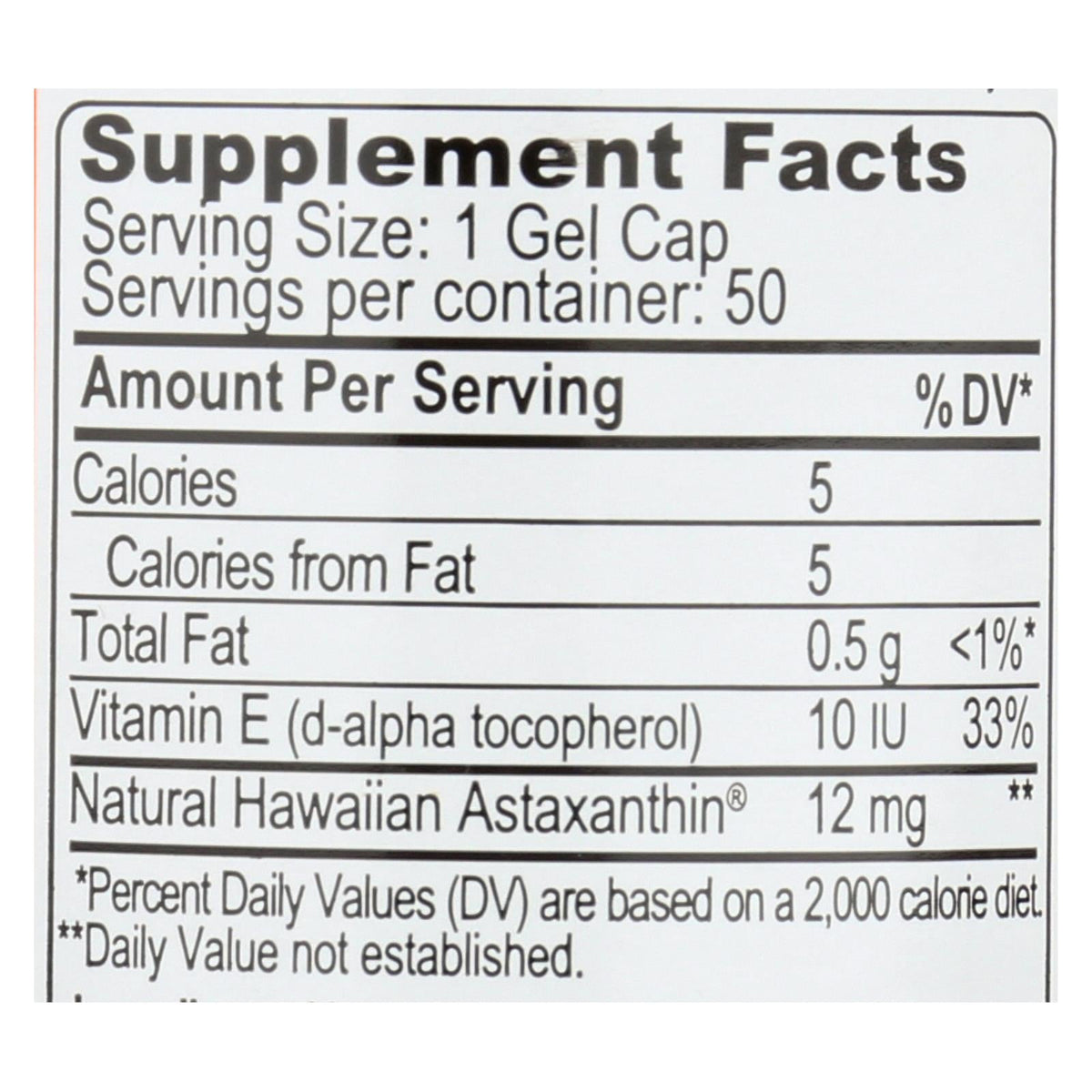 Nutrex Hawaii Bioastin Hawaiian Astaxanthin - 12mg (Pack of 50 Gel Caps)