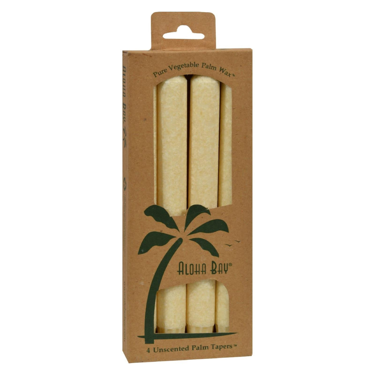Aloha Bay Palm Tapers (Pack of 4) - Cream