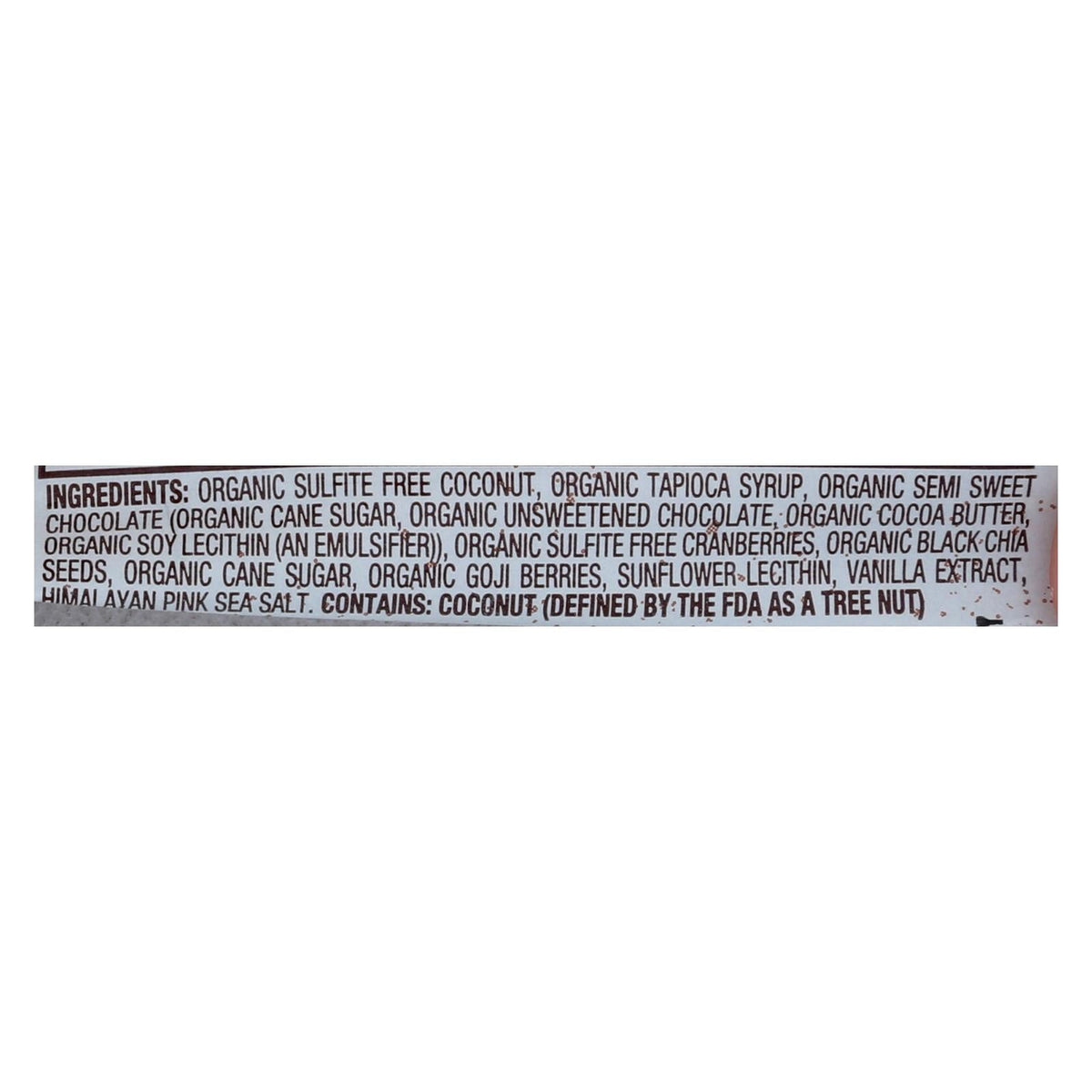 Jennies Organic Goji Moji Raw Coconut Bar, 1.5 oz (Case of 12)