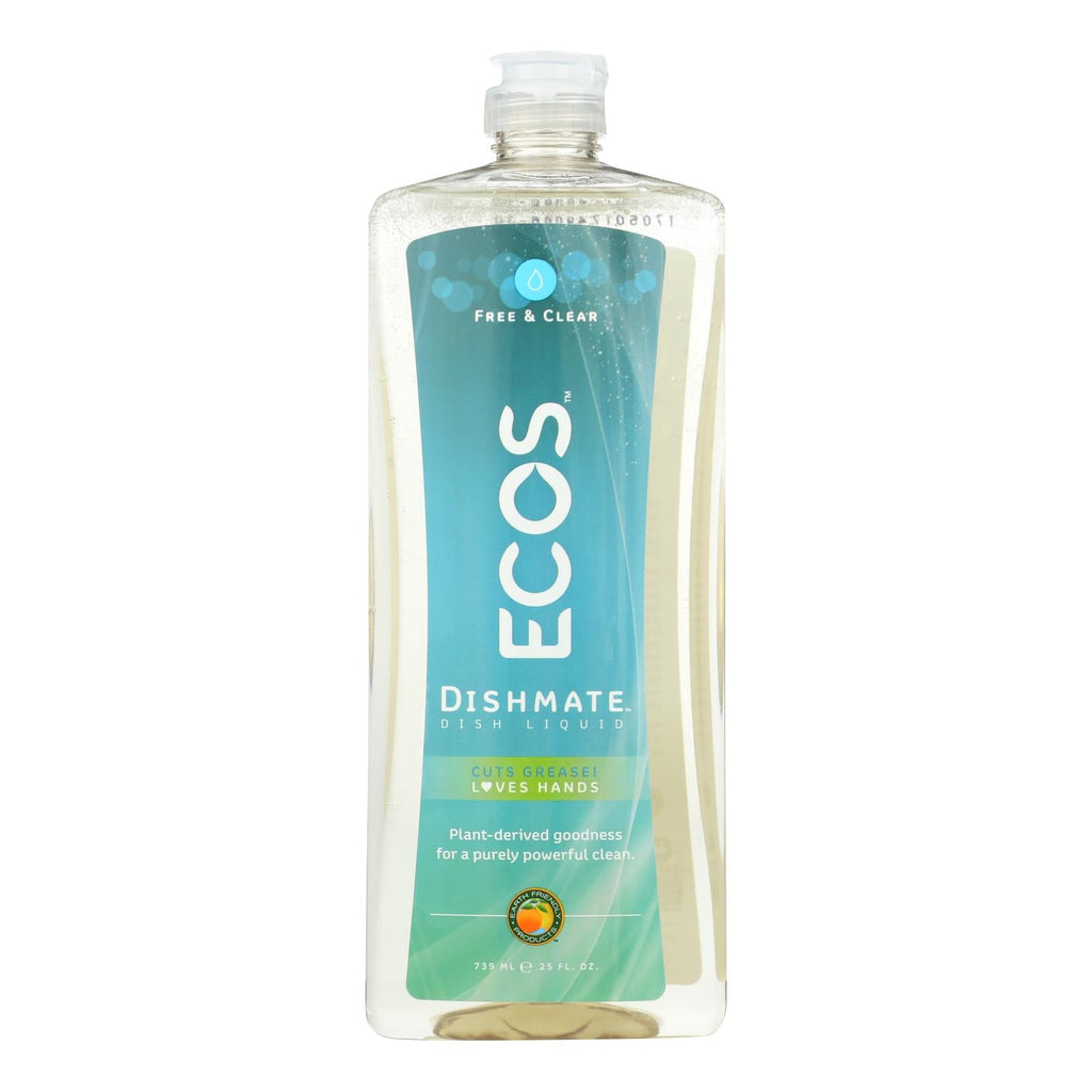 Earth Friendly Products Dishmate Free & Clear Dish Soap, 25 fl oz (Case of 6)