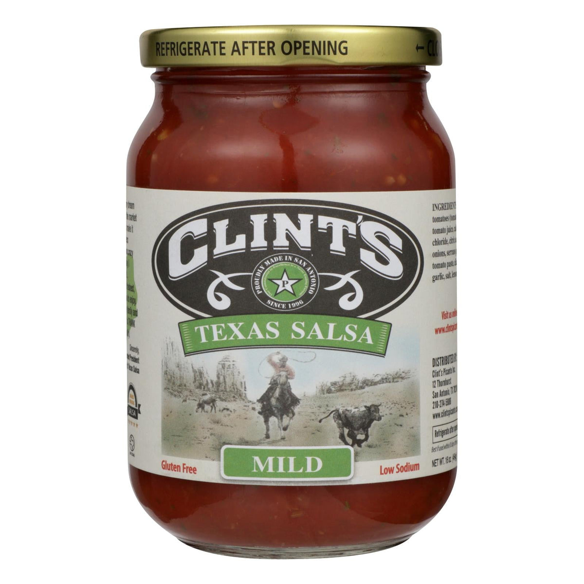 Clint's Mild Mexican Salsa, 16 oz (Case of 6)
