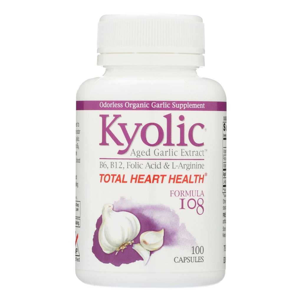 Kyolic Aged Garlic Extract Formula 108, 100 Capsules