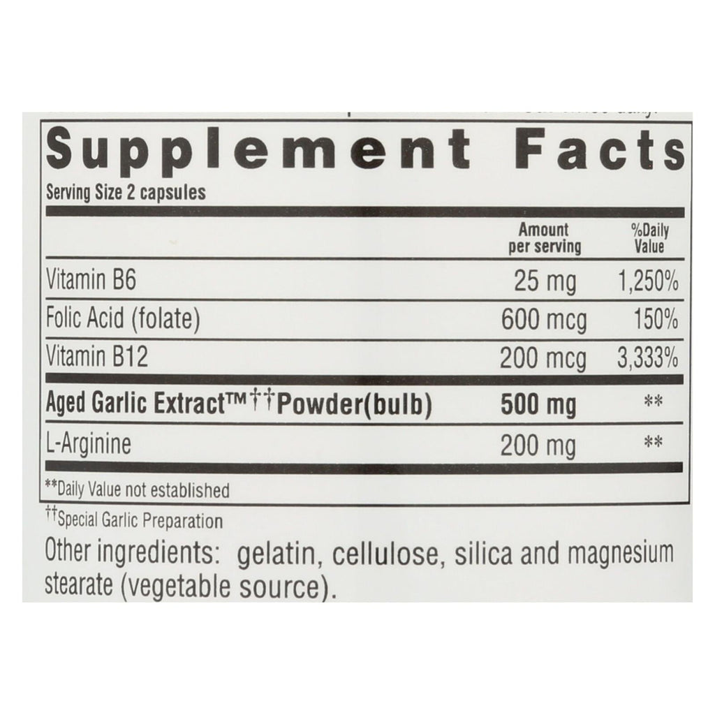 Kyolic Aged Garlic Extract Formula 108, 100 Capsules