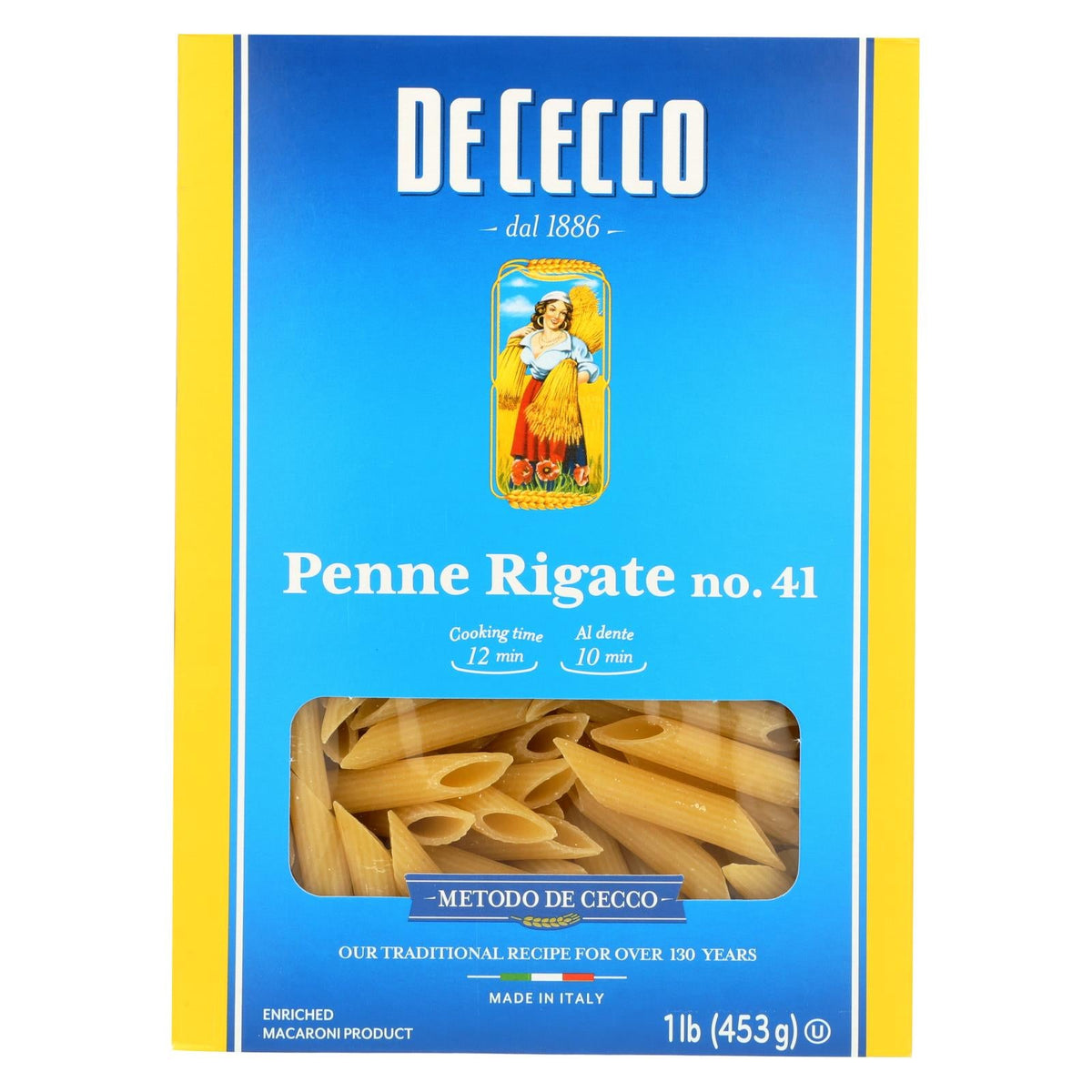 De Cecco Penne Rigate Pasta, 16 oz (Case of 12)