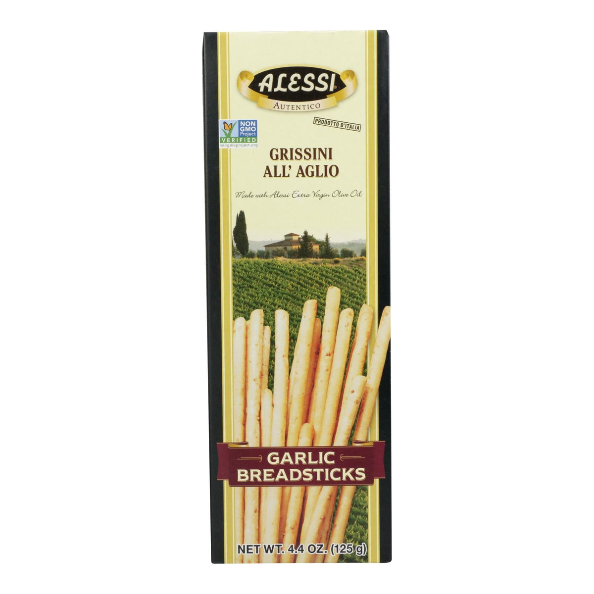 Alessi Garlic Breadsticks, 4.4 oz (Case of 12)