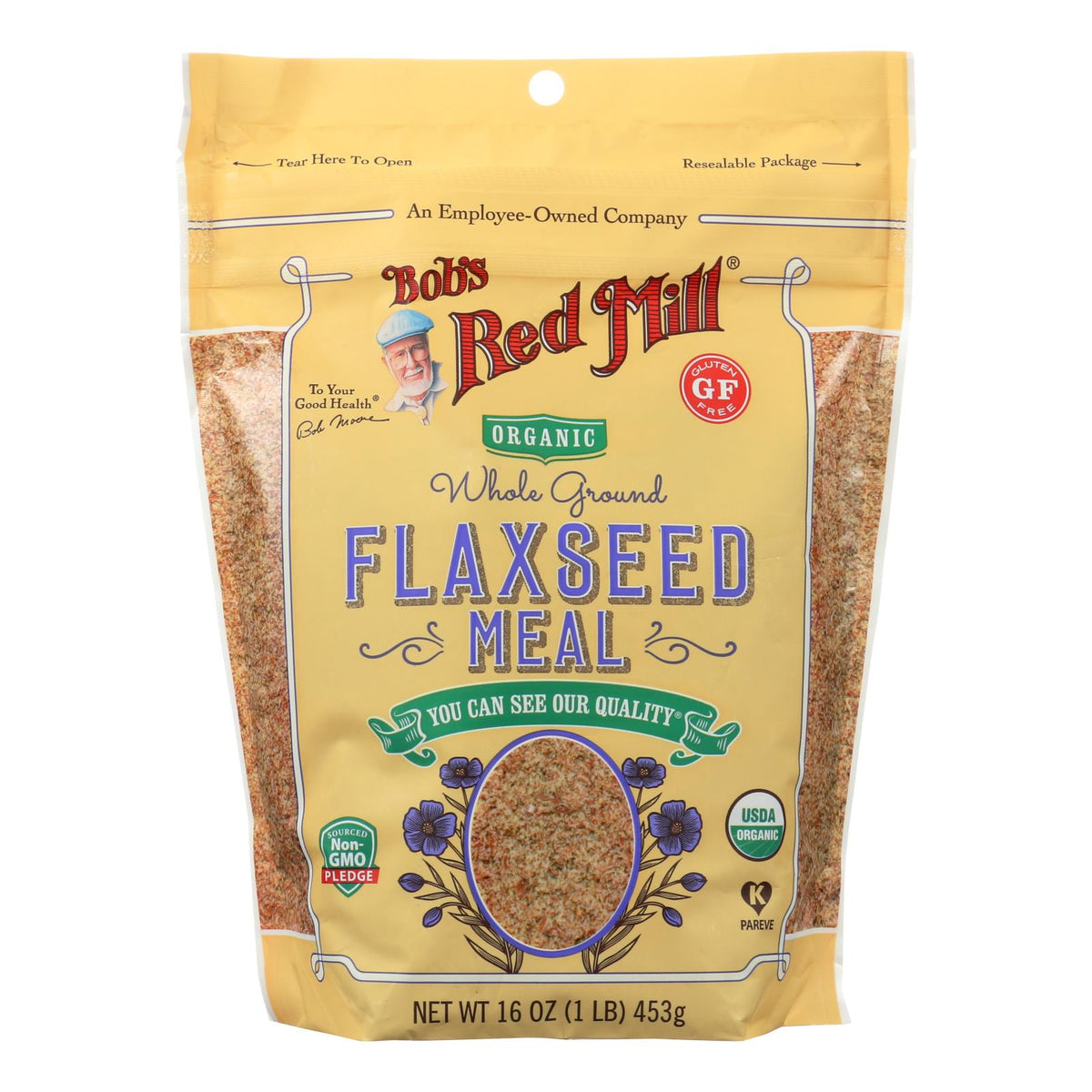 Bob's Red Mill Organic Brown Flaxseed Meal, 16 oz (Case of 4)