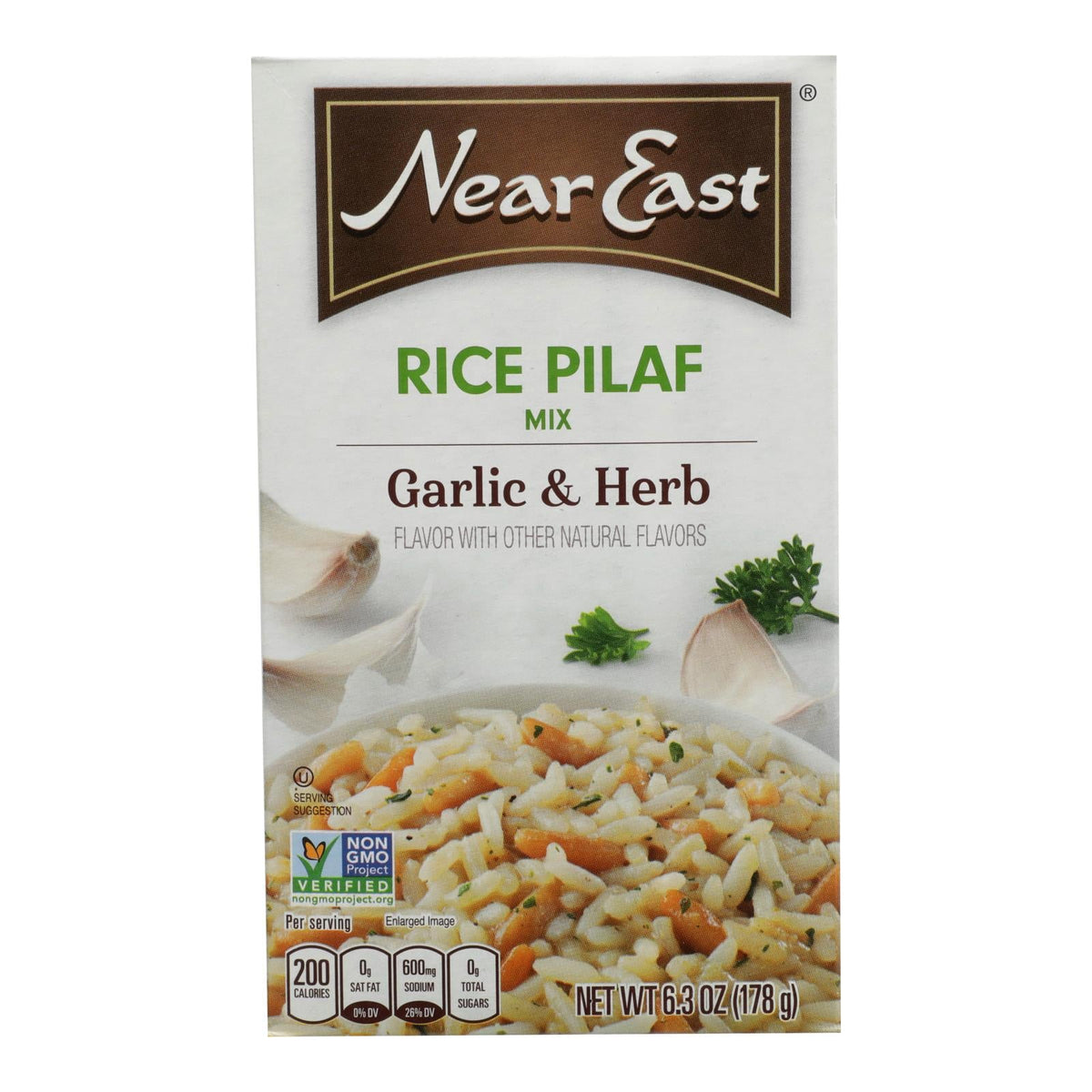 Near East Garlic & Herb Rice Pilaf, 6.3 oz (Case of 12)
