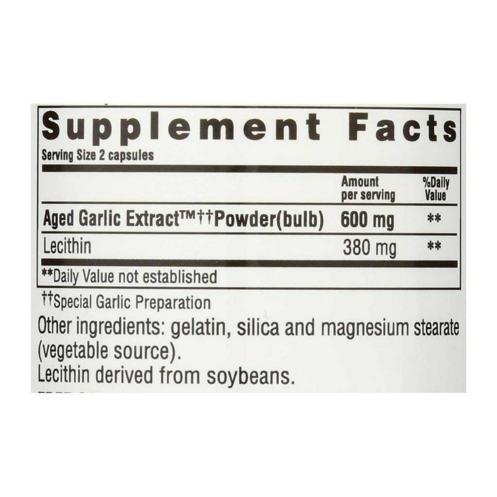 Kyolic Aged Garlic Extract Formula 104, 100 Capsules