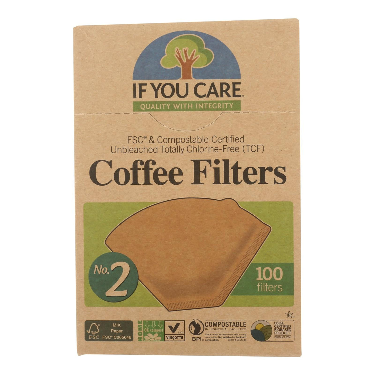 If You Care No. 2 Coffee Filters, 100 ct (Case of 12)