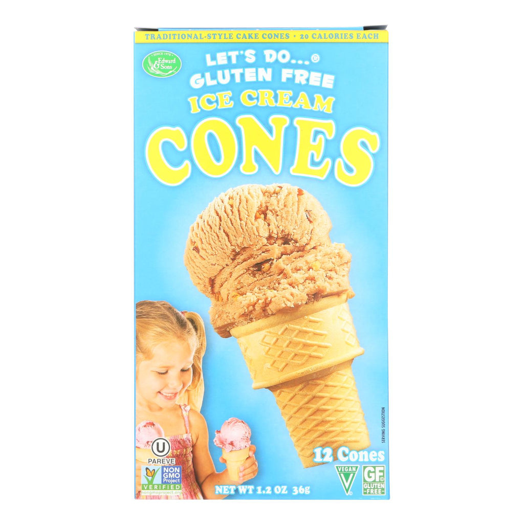 Let's Do Simple Ice Cream Cones, 1.2 oz (Case of 12)
