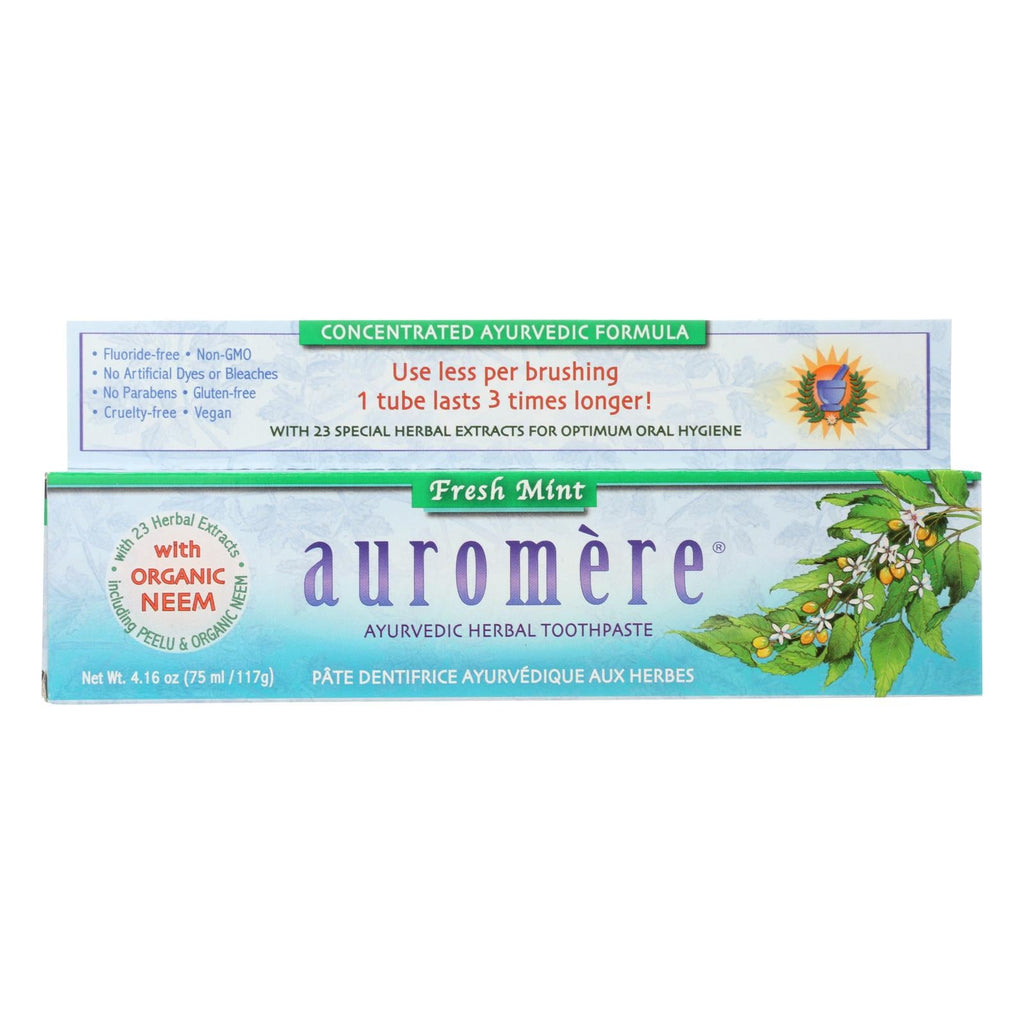 Auromere Fresh Mint Toothpaste, 4.16 oz