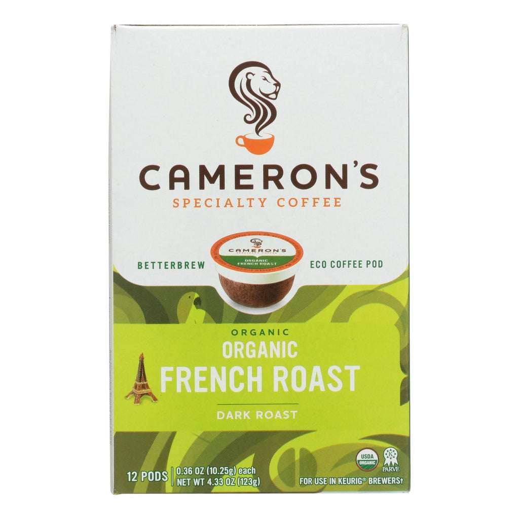 Cameron's Specialty Coffee Organic French Roast, 12 ct (Case of 6)