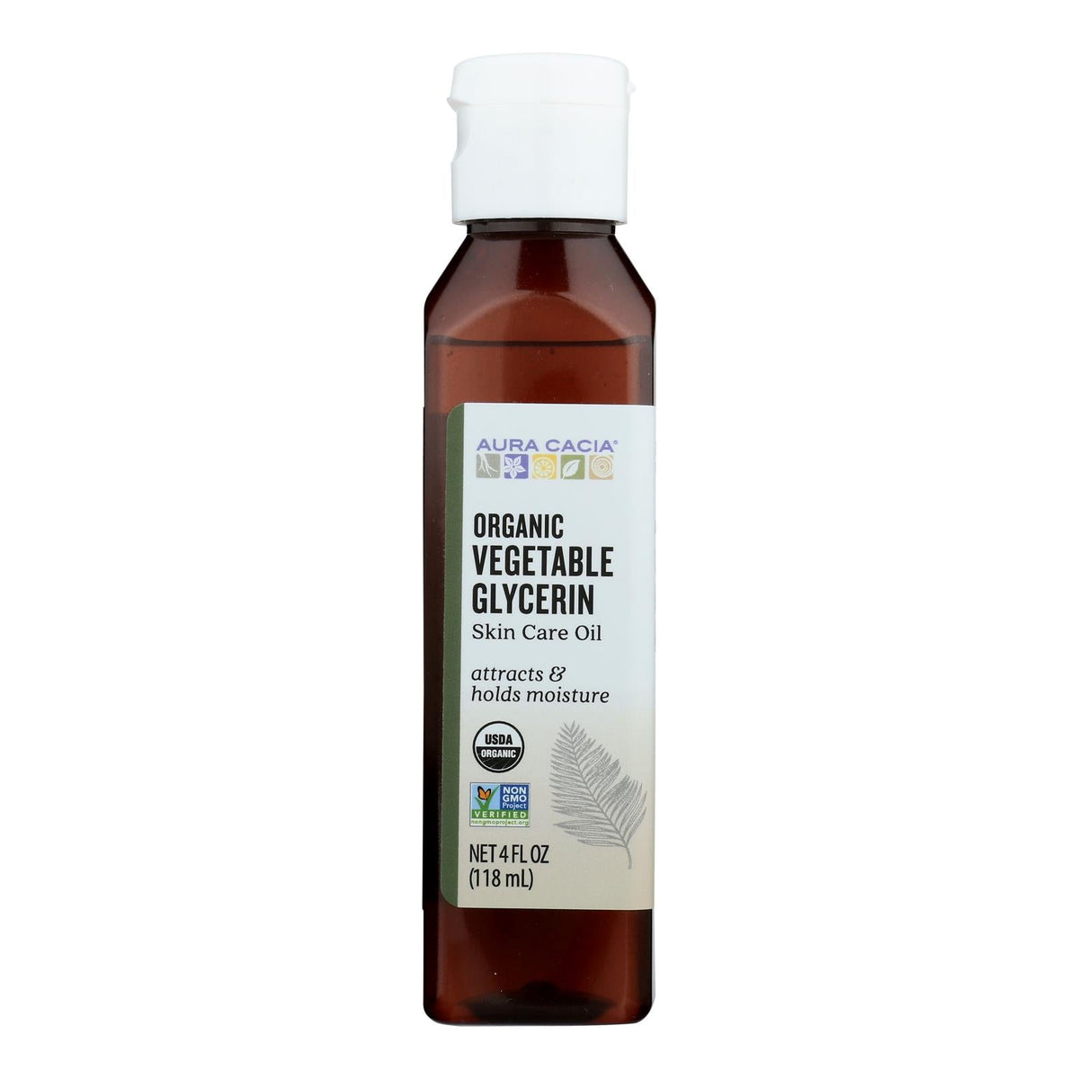 Organic Vegetable Glycerin Oil (4 Fl Oz) by Aura Cacia - Skin Care