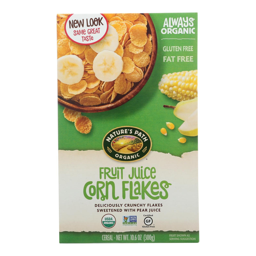 Nature's Path Organic Corn Flakes Cereal (Pack of 12) - Fruit Juice Sweetened, 10.6 Oz.