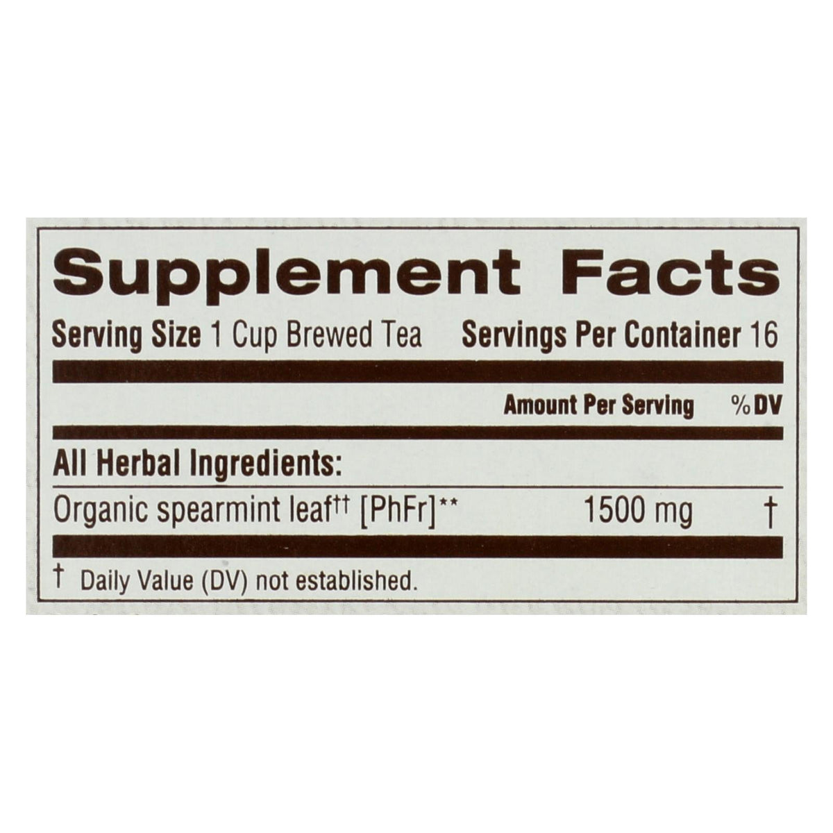 Traditional Medicinals Organic Spearmint Herbal Tea, 16 Tea Bags (Case of 6)