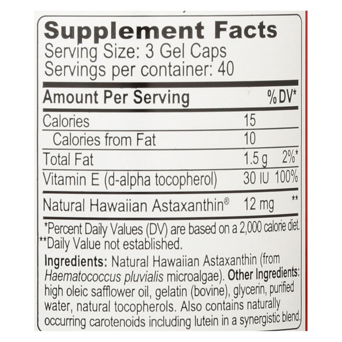 Bioastin 4mg (Pack of 120 Capsules) Astaxanthin Microalgae