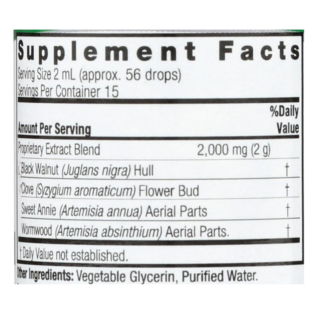 Nature's Answer Black Walnut and Wormwood Complex Alcohol-Free (1 Fl Oz)