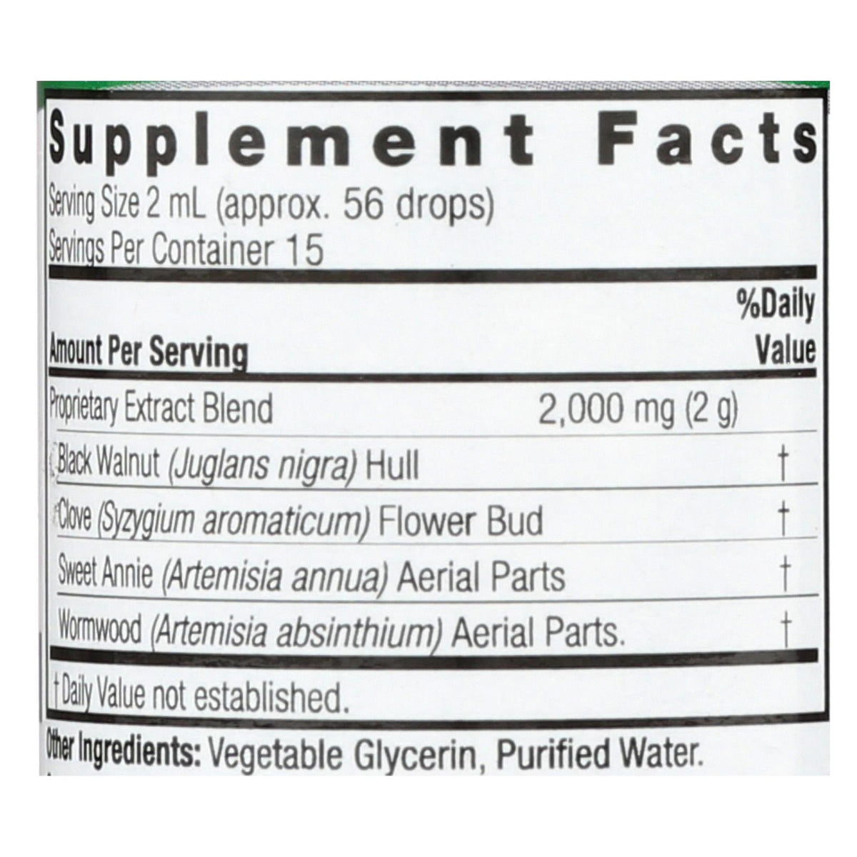 Nature's Answer Black Walnut and Wormwood Complex Alcohol-Free (1 Fl Oz)