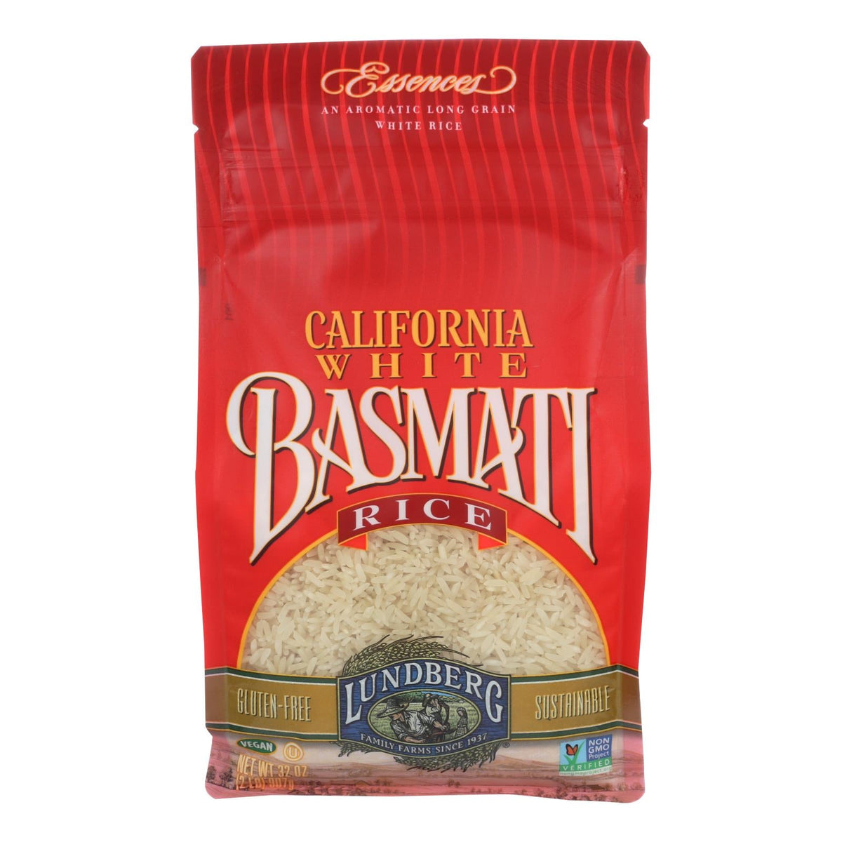 Lundberg Family Farms California White Basmati Rice, 2 lb (Case of 6)