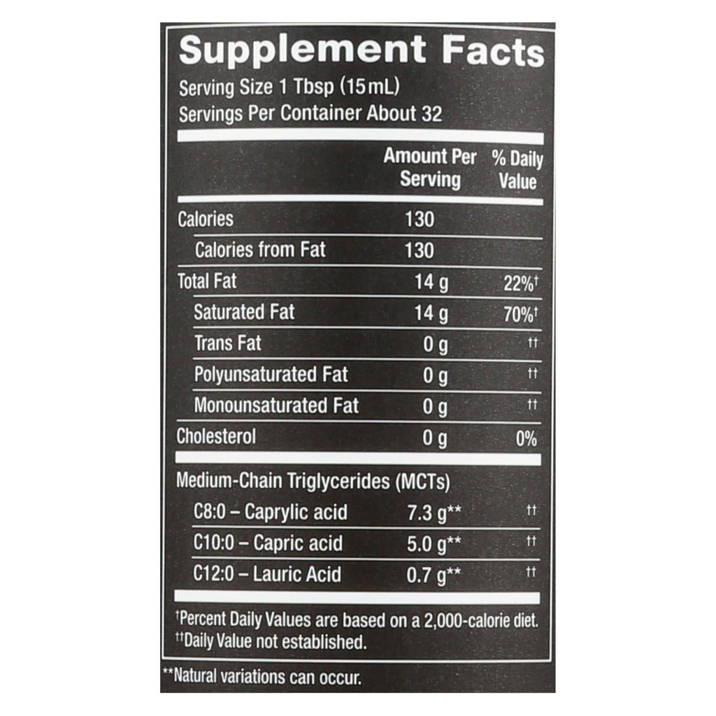 Nutiva Organic MCT Oil, Unflavored, 16 fl oz